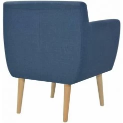 Hommoo Fauteuil Bleu Tissu HDV10280 10 Hommoo Fauteuil Bleu Tissu HDV10280 -Pas Cher Fauteuil Magasin 25376953 4