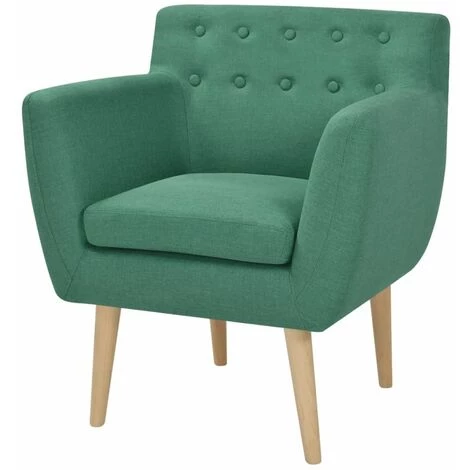 Hommoo Fauteuil Vert Tissu HDV10281 3 Hommoo Fauteuil Vert Tissu HDV10281