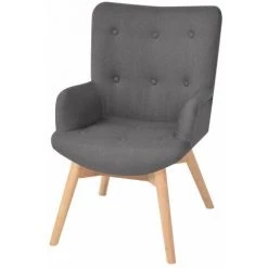Hommoo Fauteuil Avec Repose-pied Gris Tissu HDV10737 8 Hommoo Fauteuil Avec Repose-pied Gris Tissu HDV10737 -Pas Cher Fauteuil Magasin 25377008 2
