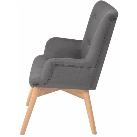 Hommoo Fauteuil Avec Repose-pied Gris Tissu HDV10737 5 Hommoo Fauteuil Avec Repose-pied Gris Tissu HDV10737 – Image 3