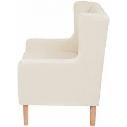 Hommoo Fauteuil Blanc Cr豕me Tissu HDV11438 10 Hommoo Fauteuil Blanc Cr豕me Tissu HDV11438 -Pas Cher Fauteuil Magasin 25377031 4