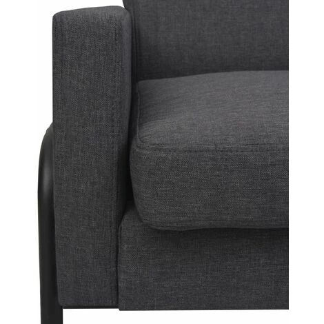 Hommoo Fauteuil Gris Fonce Acier Et Tissu HDV11508 6 Hommoo Fauteuil Gris Fonce Acier Et Tissu HDV11508 – Image 4