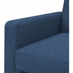 Hommoo Fauteuil Bleu Acier Et Tissu HDV11509 -Pas Cher Fauteuil Magasin 25377062 5