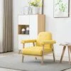 Hommoo Fauteuil Jaune Tissu HDV12577 -Pas Cher Fauteuil Magasin 25377121 1