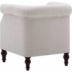 Hommoo Fauteuil Lin Clair Tissu HDV12919 -Pas Cher Fauteuil Magasin 25377142 5