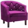Hommoo Fauteuil Violet Velours HDV12925 -Pas Cher Fauteuil Magasin 25377166 1