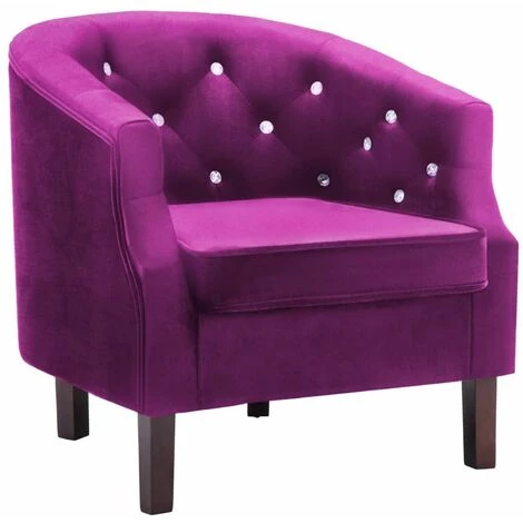 Hommoo Fauteuil Violet Velours HDV12925 3 Hommoo Fauteuil Violet Velours HDV12925