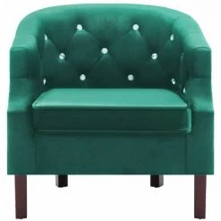 Hommoo Fauteuil Vert Velours HDV12926 9 Hommoo Fauteuil Vert Velours HDV12926 -Pas Cher Fauteuil Magasin 25377170 3