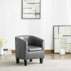 Hommoo Fauteuil Gris Similicuir HDV13891 -Pas Cher Fauteuil Magasin 25377256 1