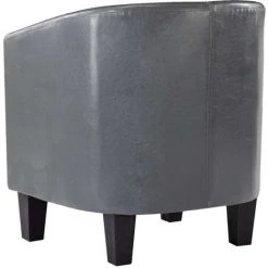 Hommoo Fauteuil Gris Similicuir HDV13891 -Pas Cher Fauteuil Magasin 25377256 5