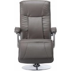 Hommoo Fauteuil TV Gris Similicuir HDV14123 -Pas Cher Fauteuil Magasin 25377452 4