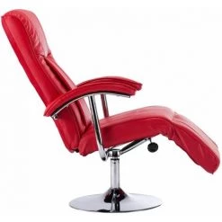 Hommoo Fauteuil TV Rouge Similicuir HDV14127 -Pas Cher Fauteuil Magasin 25377478 5