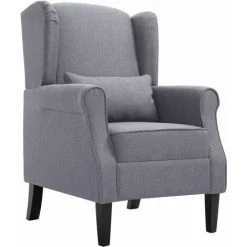 Hommoo Fauteuil Gris Fonce Tissu HDV14151