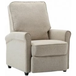 Hommoo Fauteuil Inclinable TV Cr豕me Tissu HDV14200 -Pas Cher Fauteuil Magasin 25377658 2