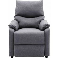 Hommoo Fauteuil TV Gris Clair Tissu HDV14221 -Pas Cher Fauteuil Magasin 25377676 5