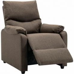 Hommoo Fauteuil TV Marron Tissu HDV14223 -Pas Cher Fauteuil Magasin 25377684 5
