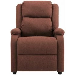 Hommoo Fauteuil Inclinable TV Marron Tissu HDV14231 11 Hommoo Fauteuil Inclinable TV Marron Tissu HDV14231 -Pas Cher Fauteuil Magasin 25377690 5