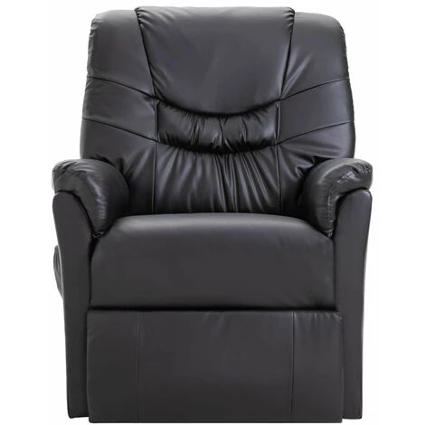 Hommoo Chaise Inclinable Noir Similicuir HDV14324 4 Hommoo Chaise Inclinable Noir Similicuir HDV14324 – Image 2