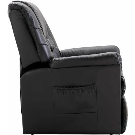 Hommoo Chaise Inclinable Noir Similicuir HDV14324 5 Hommoo Chaise Inclinable Noir Similicuir HDV14324 – Image 3