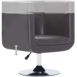 Hommoo Fauteuil Pivotant Gris Similicuir HDV23404 10 Hommoo Fauteuil Pivotant Gris Similicuir HDV23404 -Pas Cher Fauteuil Magasin 25377920 4