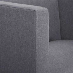 Hommoo Fauteuil Cube Gris Clair Tissu HDV23428 -Pas Cher Fauteuil Magasin 25377972 3