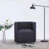 Hommoo Fauteuil Cube Gris Fonce Tissu HDV23429 -Pas Cher Fauteuil Magasin 25377976 1