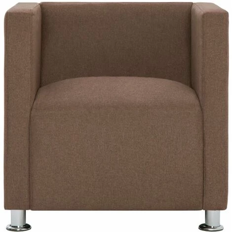Hommoo Fauteuil Cube Marron Tissu HDV23431 7 Hommoo Fauteuil Cube Marron Tissu HDV23431 – Image 5