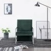Hommoo Fauteuil Avec Pieds En Chrome Vert Fonce Velours HDV23443 -Pas Cher Fauteuil Magasin 25378021 1