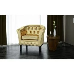 Hommoo Fauteuil Dore Similicuir HDV30964 7 Hommoo Fauteuil Dore Similicuir HDV30964 -Pas Cher Fauteuil Magasin 25378117 3