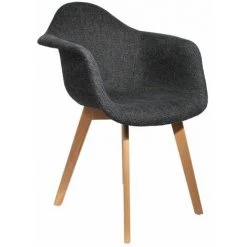 ALTOBUY STYGN - Lot De 4 Fauteuils Avec Maille Noire - Noir -Pas Cher Fauteuil Magasin 25541525 2