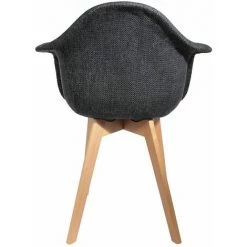 ALTOBUY STYGN - Lot De 4 Fauteuils Avec Maille Noire - Noir -Pas Cher Fauteuil Magasin 25541525 5