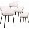 ALTOBUY TRINA - Lot De 4 Fauteuils Transparents Et Pieds Métal - Transparent -Pas Cher Fauteuil Magasin 25541611 1