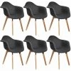 ALTOBUY STYGN - Lot De 6 Fauteuils Avec Maille Noire - Noir 1 ALTOBUY STYGN - Lot De 6 Fauteuils Avec Maille Noire - Noir -Pas Cher Fauteuil Magasin 25541759 1