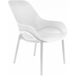 ALTOBUY MONICA - Lot De 4 Fauteuils Coque Plastique Blanche - Blanc -Pas Cher Fauteuil Magasin 25541768 2