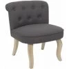 THE HOME DECO FACTORY Fauteuil En Bois Et Tissu Eleonore Gris, Taupe - Gris, Taupe
