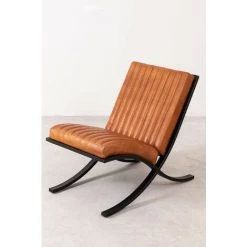 Fauteuil En Cuir Revyan SKLUM Cuir Camel - Camel -Pas Cher Fauteuil Magasin 25712338 3