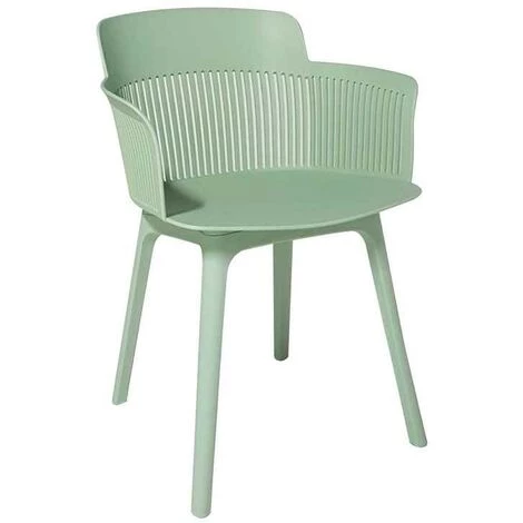 Lot De 2 Fauteuils Fashion Commerce En Polypropylène Vert Avec Accoudoirs 59X55X80 - Verde 3 Lot De 2 Fauteuils Fashion Commerce En Polypropylène Vert Avec Accoudoirs 59X55X80 - Verde