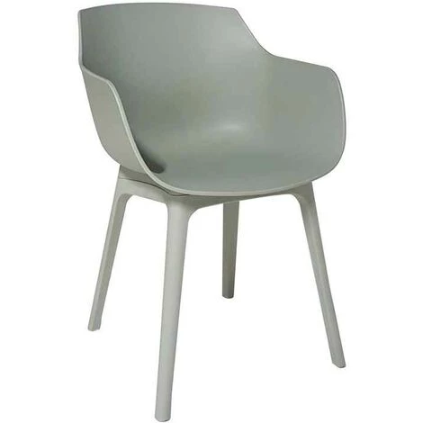 Lot De 2 Fauteuils Fashion Commerce En Polypropylène Gris Avec Accoudoirs 58X59X81 - Grigio 3 Lot De 2 Fauteuils Fashion Commerce En Polypropylène Gris Avec Accoudoirs 58X59X81 - Grigio
