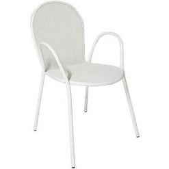 Lot De 2 Chaises Fashion Commerce En Fer Couleur Blanche - Bianco