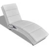 ASUPERMALL Fauteuil De Massage Inclinable Cuir Synthetique Blanc -Pas Cher Fauteuil Magasin 25816381 1