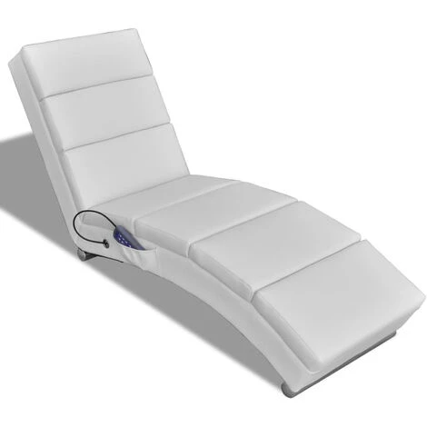 ASUPERMALL Fauteuil De Massage Inclinable Cuir Synthetique Blanc 3 ASUPERMALL Fauteuil De Massage Inclinable Cuir Synthetique Blanc