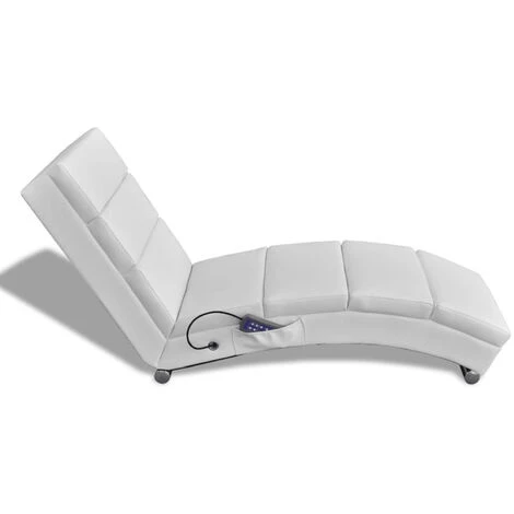 ASUPERMALL Fauteuil De Massage Inclinable Cuir Synthetique Blanc 4 ASUPERMALL Fauteuil De Massage Inclinable Cuir Synthetique Blanc – Image 2