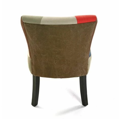 VERSA Fauteuil Patchwork Vitaminé Multicolore - Multicolore 4 VERSA Fauteuil Patchwork Vitaminé Multicolore - Multicolore – Image 2