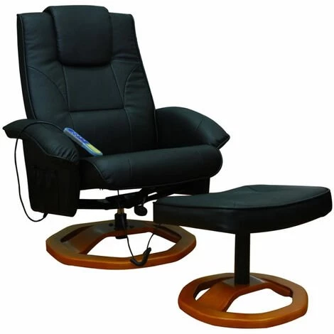 ASUPERMALL Fauteuil Noir Massant Avec Repose-pieds 3 ASUPERMALL Fauteuil Noir Massant Avec Repose-pieds