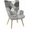 ALTOBUY GIADA - Fauteuil Patchwork Motifs Grisés - Gris 1 ALTOBUY GIADA - Fauteuil Patchwork Motifs Grisés - Gris -Pas Cher Fauteuil Magasin 25897492 1
