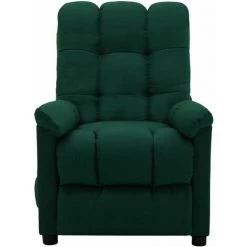 Fauteuil Inclinable De Massage Tissu Vert Foncé VidaXL 9 Fauteuil Inclinable De Massage Tissu Vert Foncé VidaXL -Pas Cher Fauteuil Magasin 25904425 3
