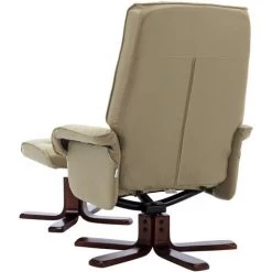 Fauteuil Inclinable Avec Repose-pied Similicuir Cappuccino VidaXL -Pas Cher Fauteuil Magasin 26009743 5