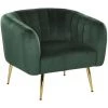 BELIANI Fauteuil Club En Velours Vert - Vert