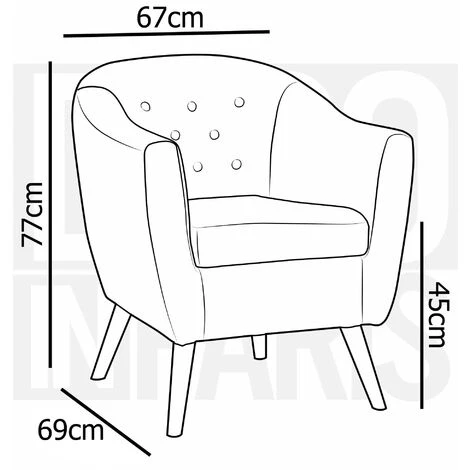 DECO IN PARIS Fauteuil Scandinave En Tissu Gris LENA - Gris 6 DECO IN PARIS Fauteuil Scandinave En Tissu Gris LENA - Gris – Image 4