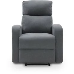 DECO IN PARIS Fauteuil Relax En Tissu Gris MORITZ - Gris -Pas Cher Fauteuil Magasin 26096439 2